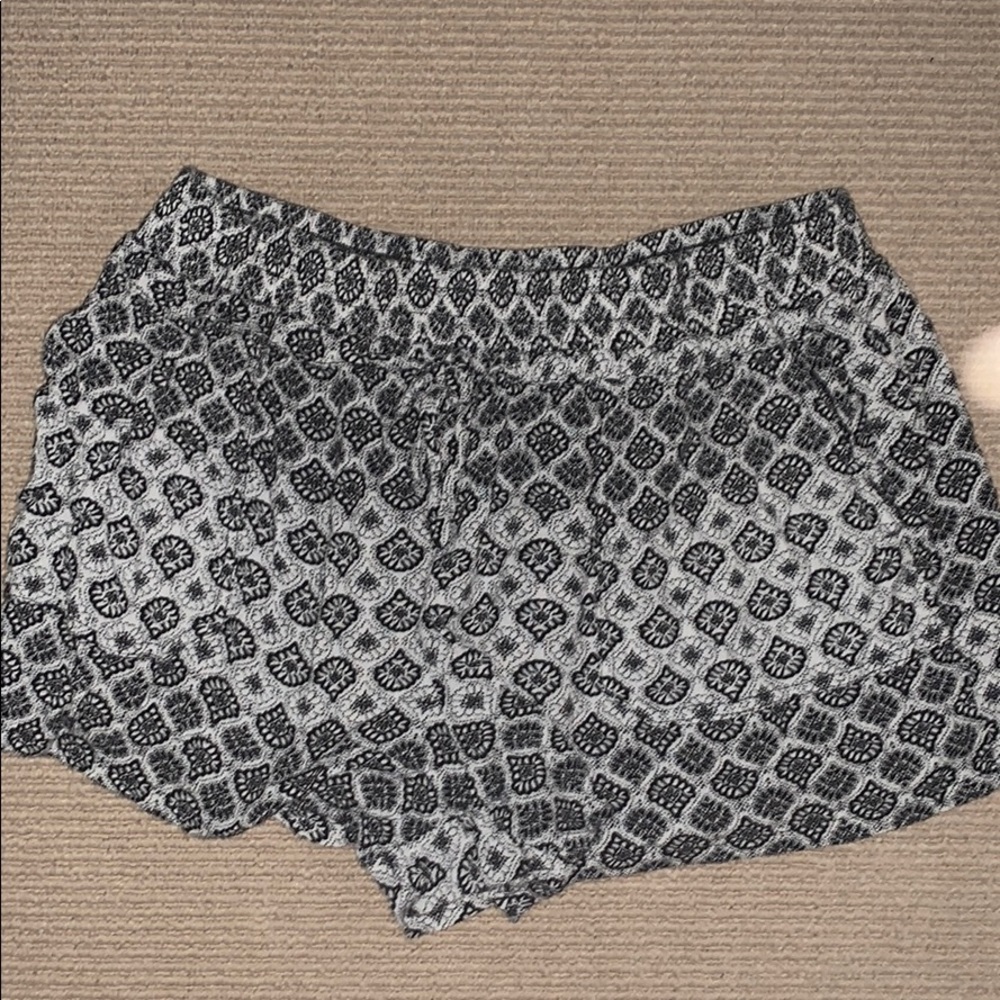 black and white soft shorts